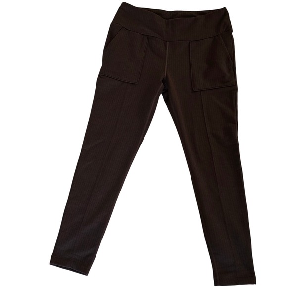 Pants - Mondetta Womens Brown Herringbone Athleisure Pants Comfort Stretch Size Large